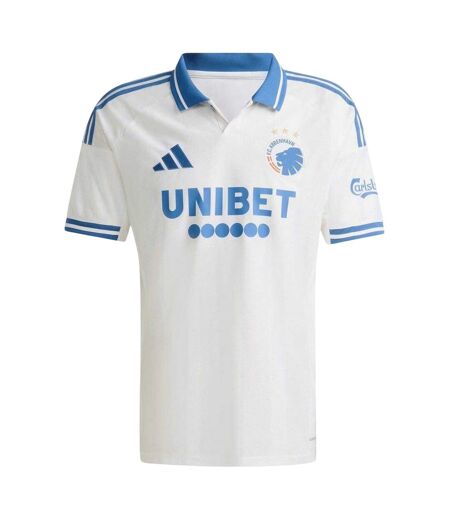 Mens 2025/2026 F.c. Copenhagen Home Shirt White Blue Adidas