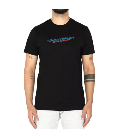 Unisex Adult Industry Denim Division Logo T-shirt Black Diesel