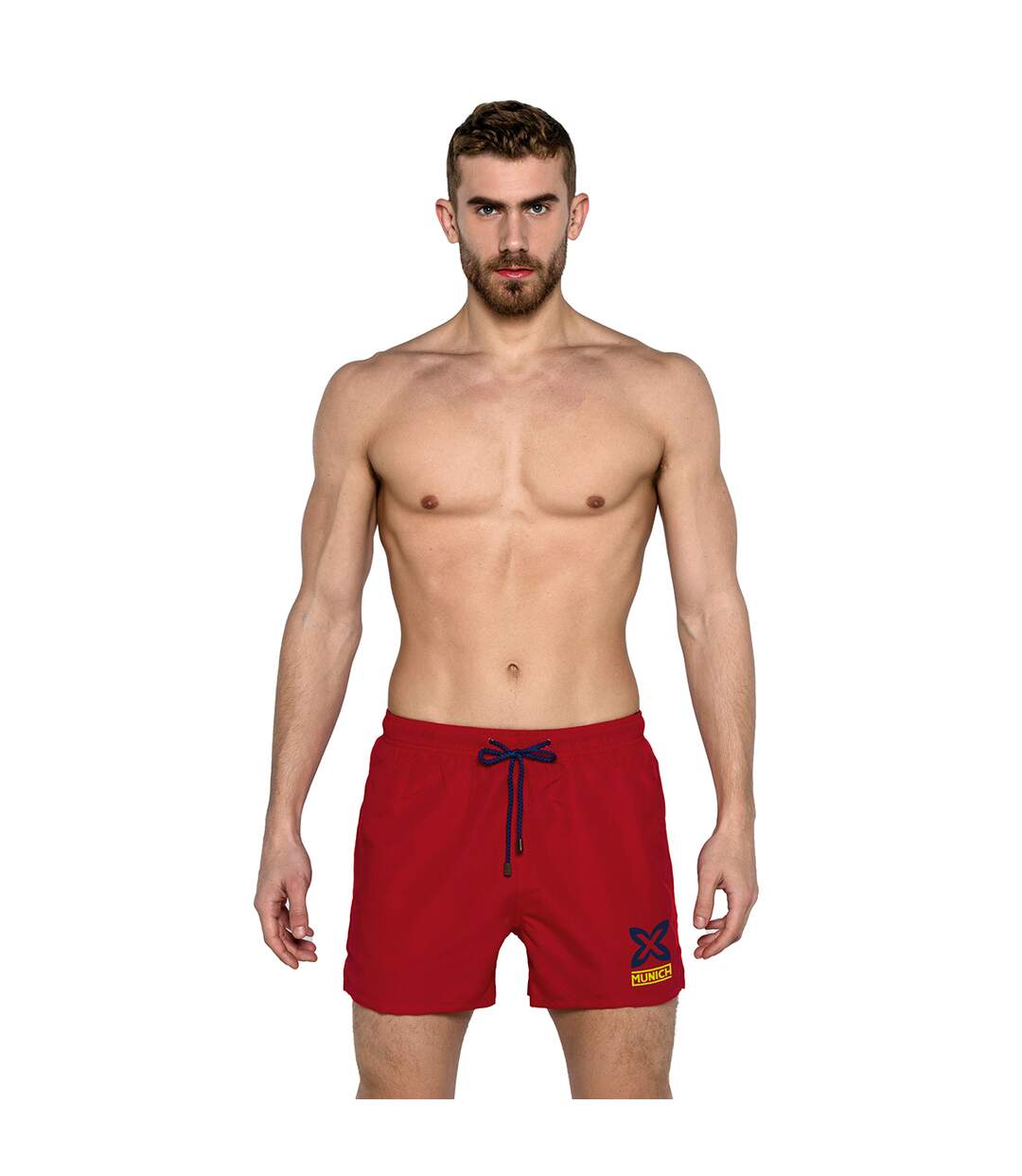 Men's Short Swimsuit with Mesh Lining MUHARBOURRED01