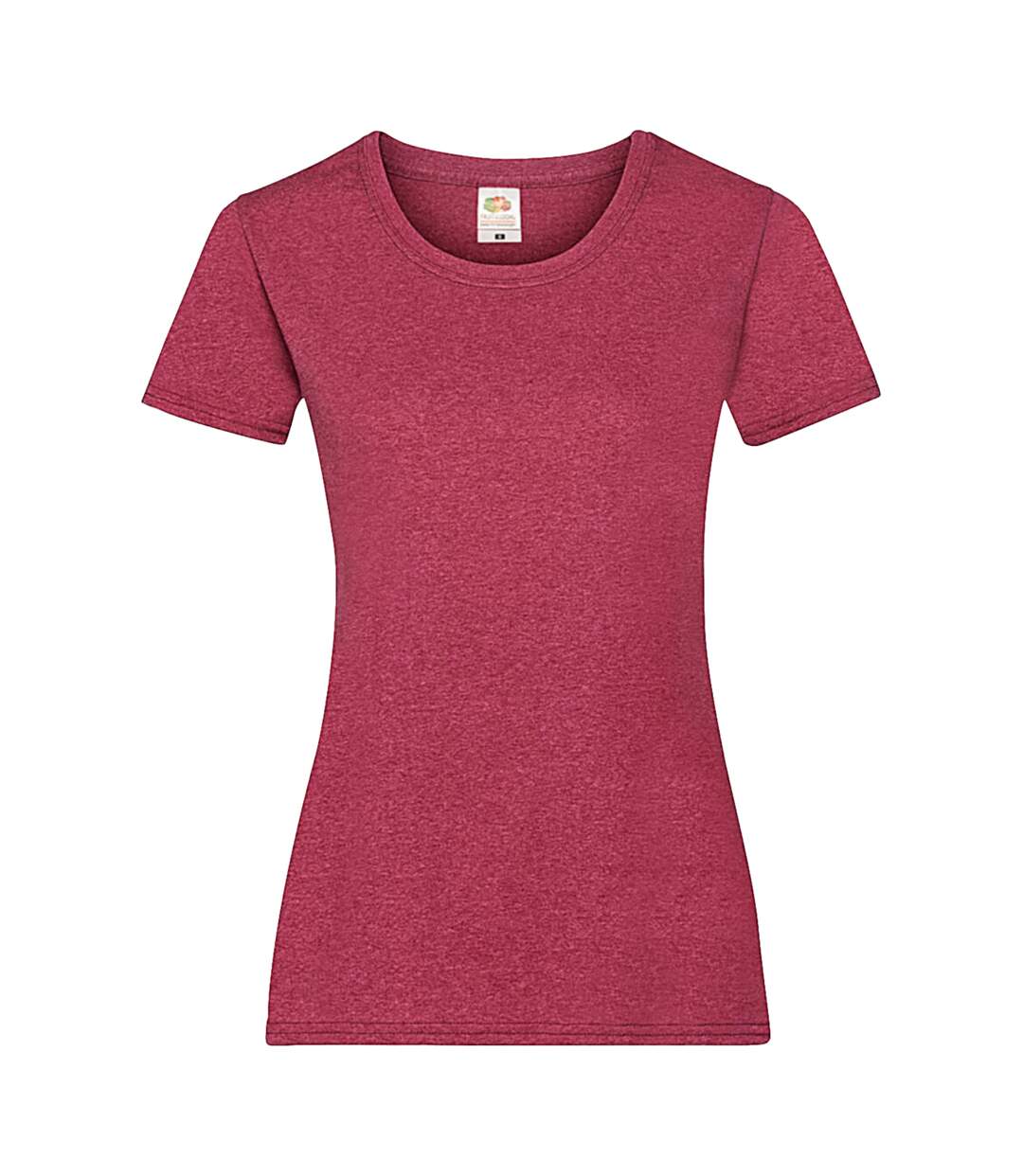 T-shirt Valueweight Femme Rouge Chiné Fruit Of The Loom-1