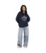 Sweat Motif/style Brodé Monaco Femme Bleu Marine Blanc Brave Soul-1