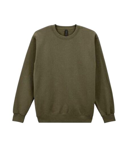Mens Hammer Maxweight Crew Neck Sweatshirt Olive Gildan