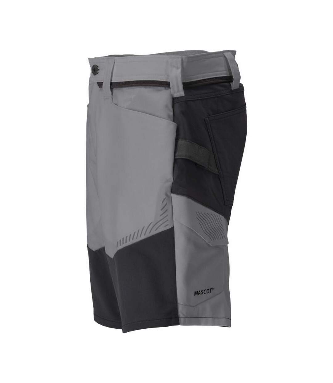 Mens Customised Work Shorts Stone Grey Black Mascot-3