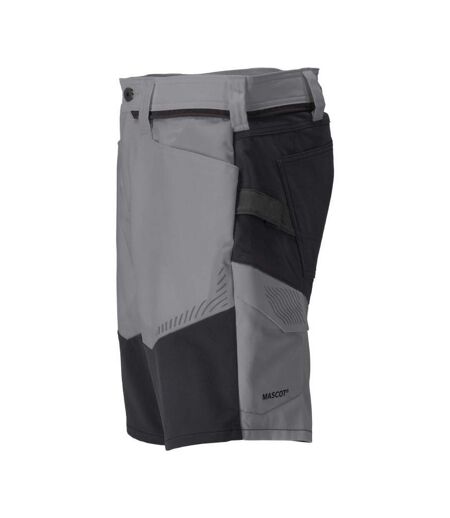 Mens Customised Work Shorts Stone Grey Black Mascot
