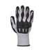 Unisex adult a723 impact resistant tpv cut resistant gloves l grey/black Portwest-2