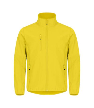 Mens classic soft shell jacket lemon Clique