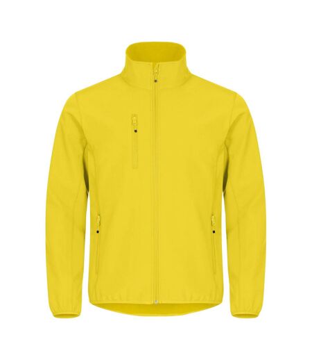 Mens classic soft shell jacket lemon Clique