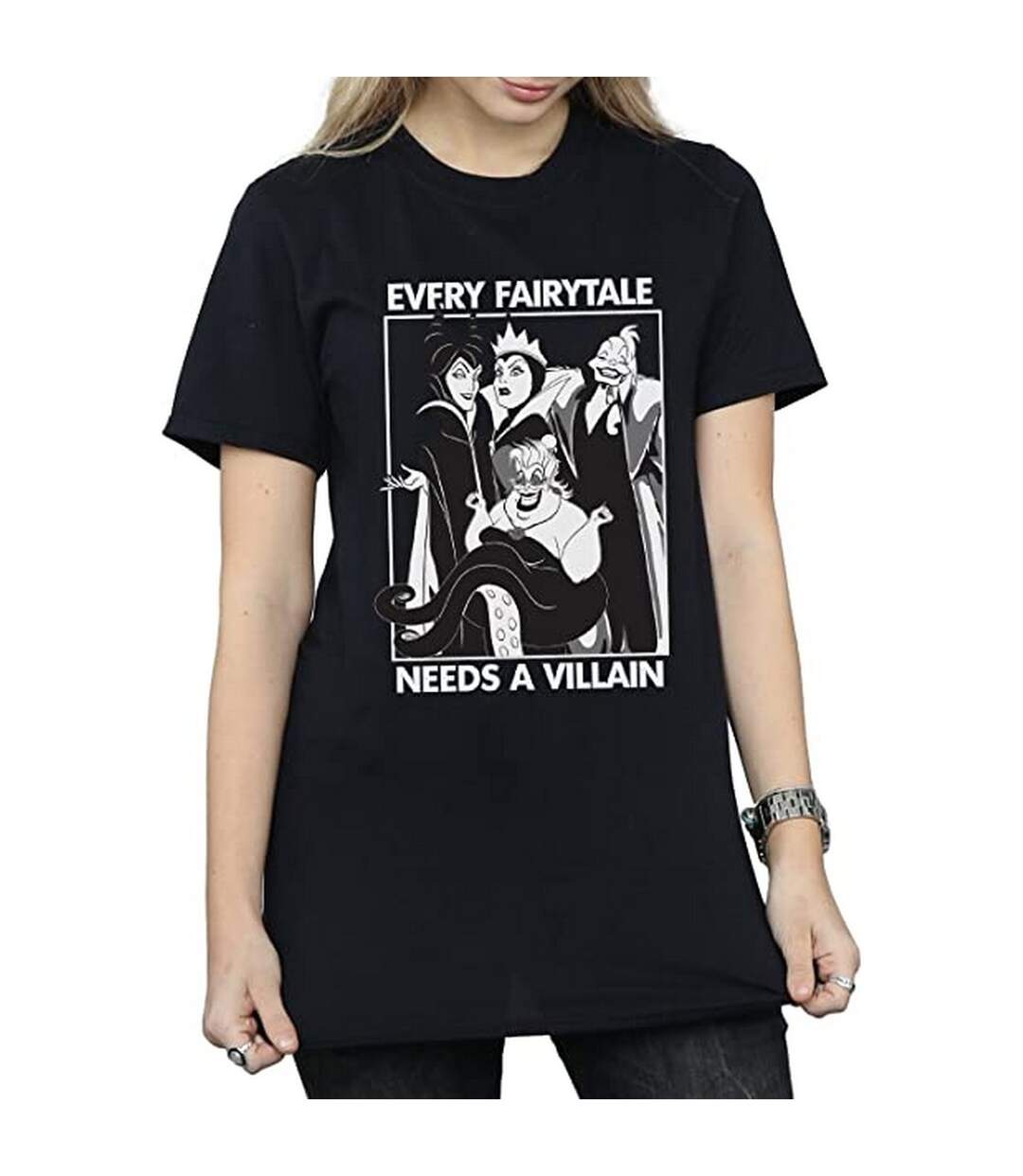 Disney - T-shirt EVERY FAIRY TALE NEEDS A VILLAIN - Femme (Noir) - UTBI1669-1