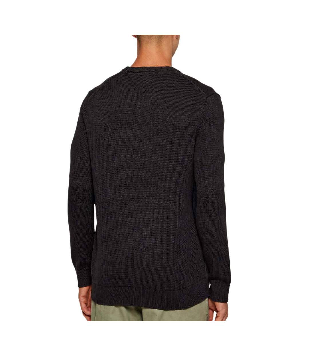 Pull noir homme tommy hilfiger slim-2