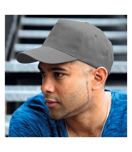 Result Unisex Core Houston 5 Panel Printers Baseball Cap (Dove Grey)