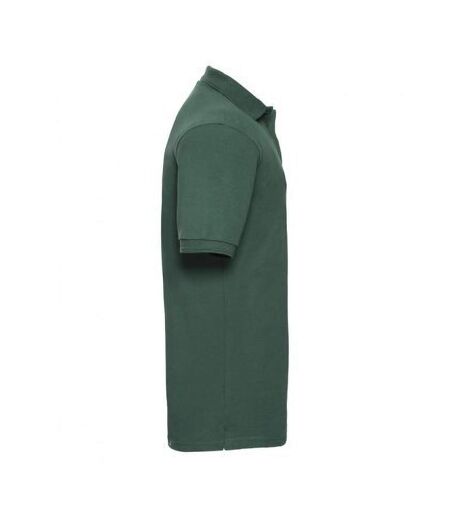 Russell Mens Ripple Collar & Cuff Short Sleeve Polo Shirt (Bottle Green)