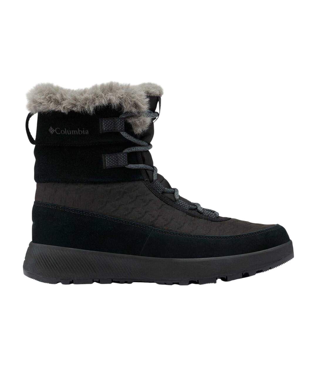 Womens/ladies Slope Ld61 Suede Winter Boots Black Columbia-3