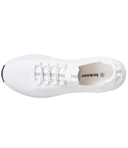 Isotoner Baskets homme slip on avec lacets, semelle mémoire de forme