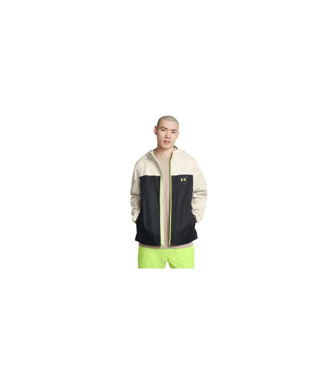Mens Cloudstrike Waterproof Jacket White Under Armour-1