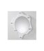 Patère Murale & Miroir 6 Crochets 56cm Blanc-1