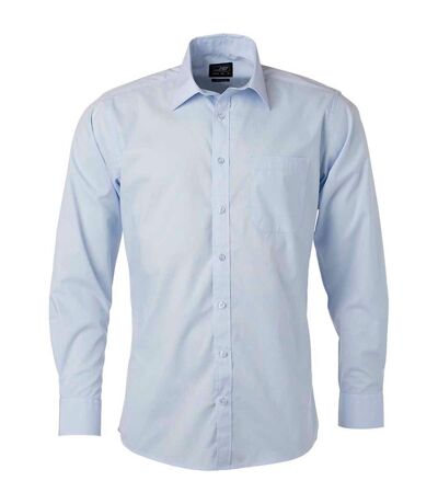 chemise popeline manches longues - JN678 - homme - bleu clair