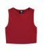 Womens/ladies Ribbed Crop Top Sundried Tomato Umbro-2