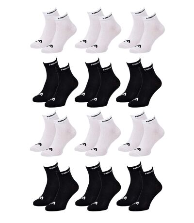 Chaussettes homme HEAD SPORT ET PERFORMANCE -Assortiment modèles photos selon arrivages- Pack de 12 Paires QUARTER assorties