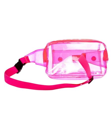 Transparent Waist Bag One Size Pink Spiral