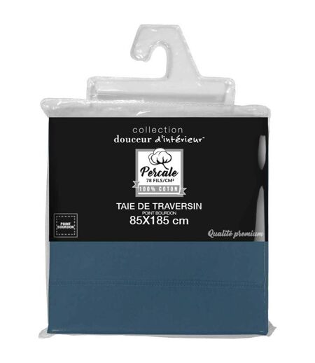 Taie de Traversin Percaline 85x185cm Bleu