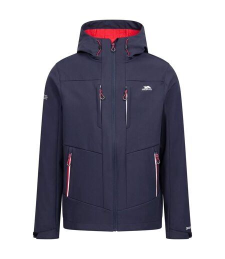 Veste Softshell Imperméable À Capuche Ajustable Motif/style Détail Contrasté Willsons Homme Anthracite Trespass