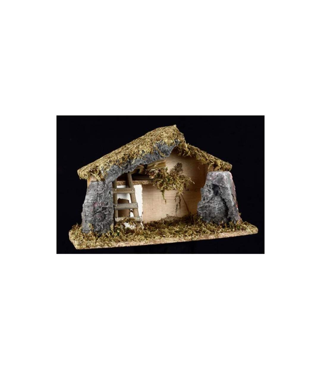 Crèche de Noël Mousse & Pierres 30cm Multicolore-1