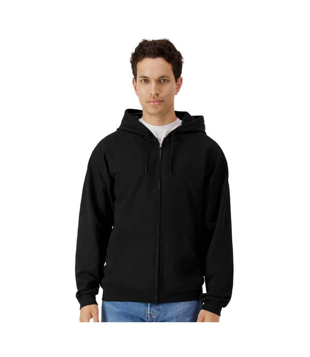 Veste à capuche homme noir Gildan-1