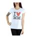 Disney T-shirt en coton I Love Mickey Mouse Femme/Ladies (Blanc) - UTBI30986-3