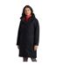 Veste Imperméable Longue Et Unie À Capuche Rosalind Femme Noir Craghoppers-1