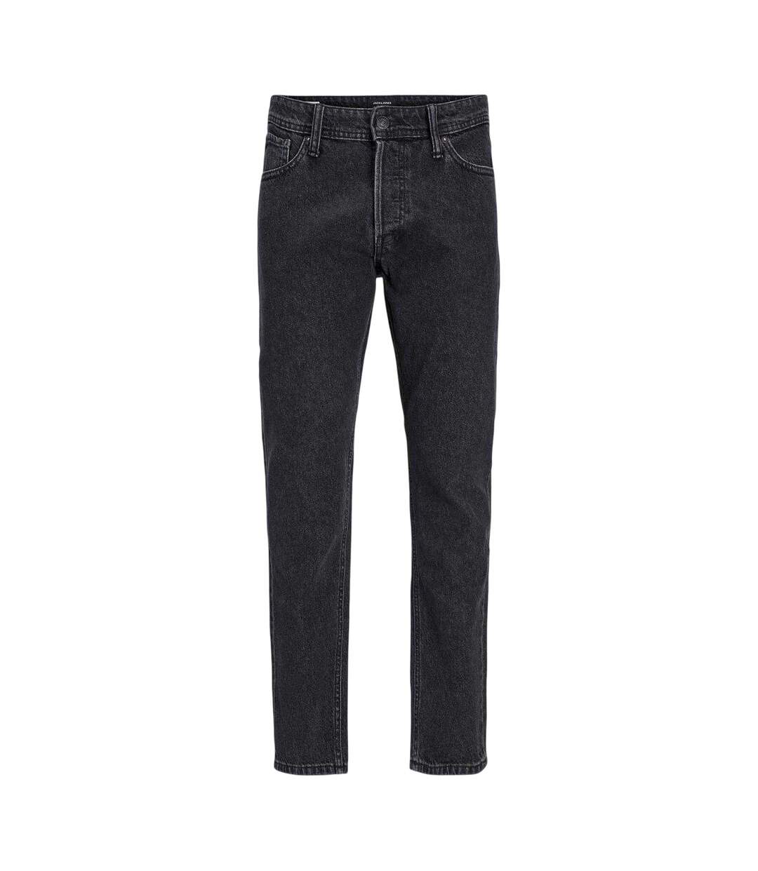 Mens Mid Rise Wide Leg Jeans Black Denim Jack And Jones-2