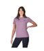 Womens/ladies Copper Ribbed Relaxed Fit T-shirt Mauve Wine Weatherbeeta-1