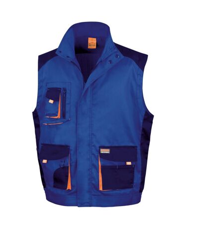 Result Mens Work-Guard Lite Workwear Vest (Breathable And Windproof) (Royal / Navy / Orange) - UTRW3712