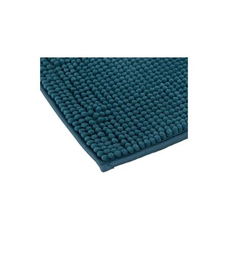 Tapis de Salle de Bain Chenille 50x80cm Bleu Pétrole