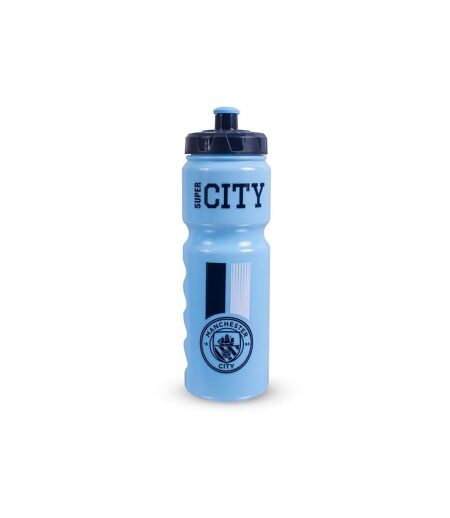 Manchester City FC Super City Plastic Water Bottle (Blue/Black) (One Size) - UTRD2630