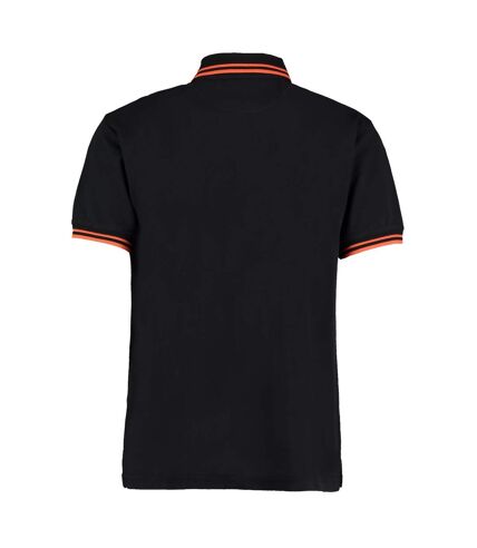 Polo homme noir / orange Kustom Kit Kustom Kit