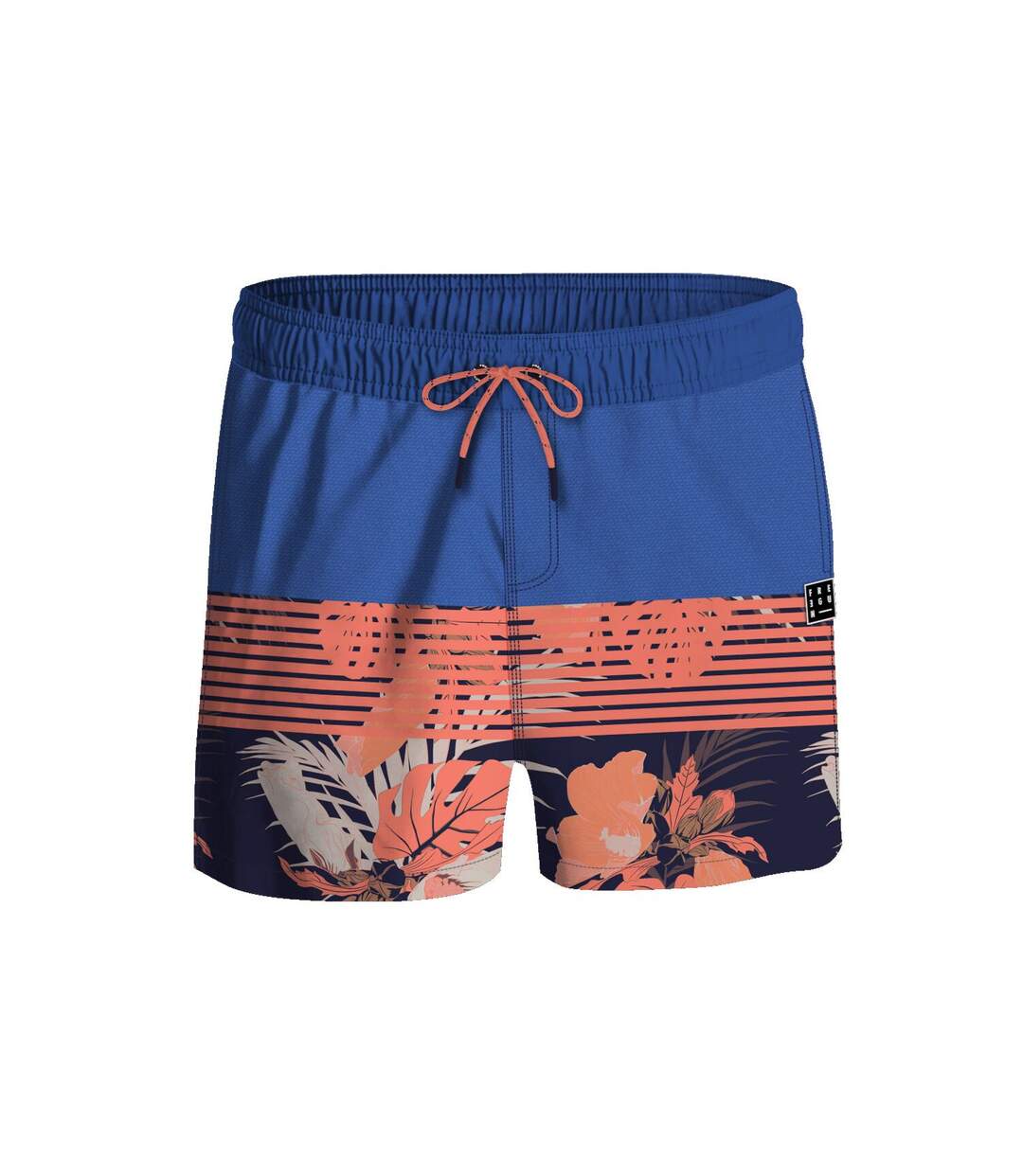 Short de bain court homme avec filet intérieur Nature Freegun-1