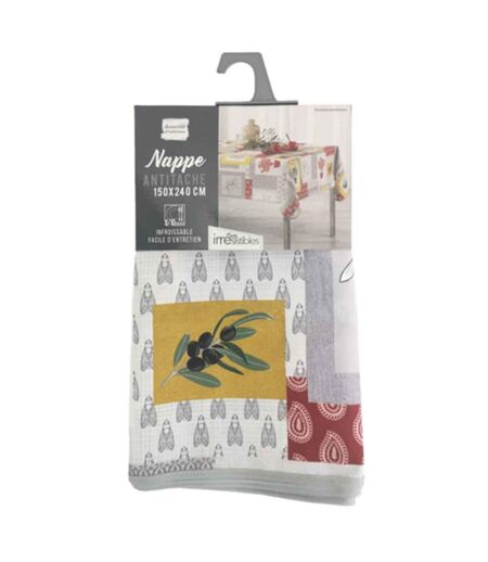 Nappe Antitache Graziella 150x240cm Jaune & Brique