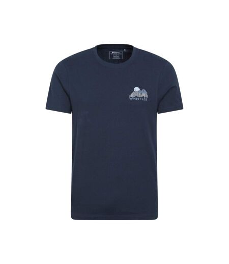 T-shirt Manches Courtes Motif/style Graphique Whistler Homme Bleu Marine Mountain Warehouse