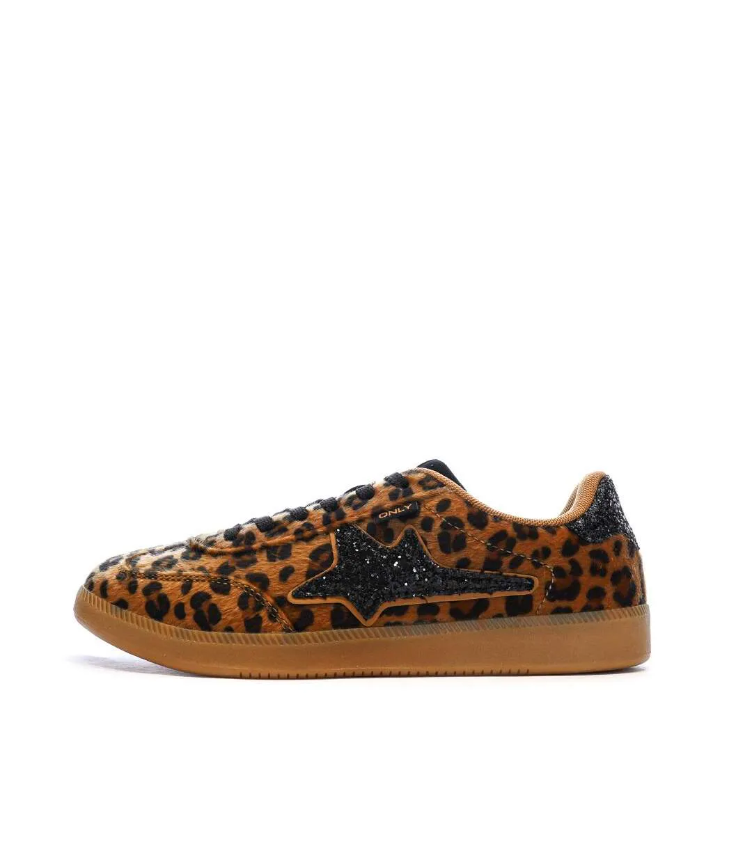 Baskets camel/noires femme only sandra-1