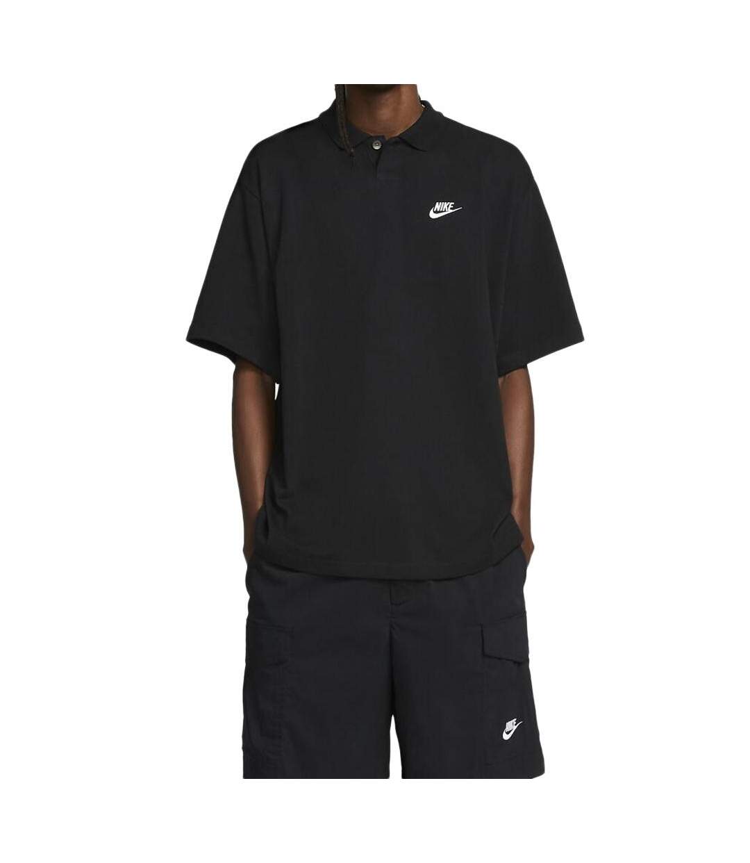 Polo Noir Homme Nike Club Matchup - L