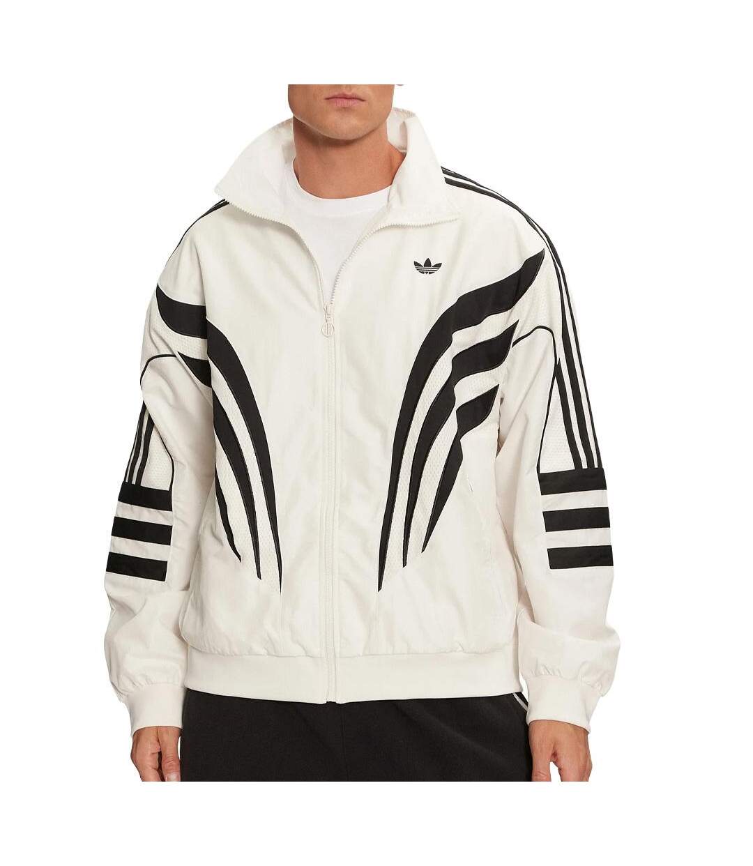 Veste blanche/noire homme adidas q3 atl-1