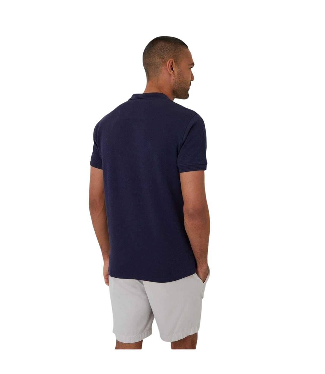 Polo Manches Courtes Rocco Homme Bleu Marine Threadbare-3