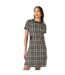 Womens/ladies checked jacquard shift dress monochrome Principles