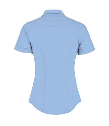 Kustom Kit Womens/Ladies Poplin Tailored Short-Sleeved Shirt (Light Blue) - UTBC5323