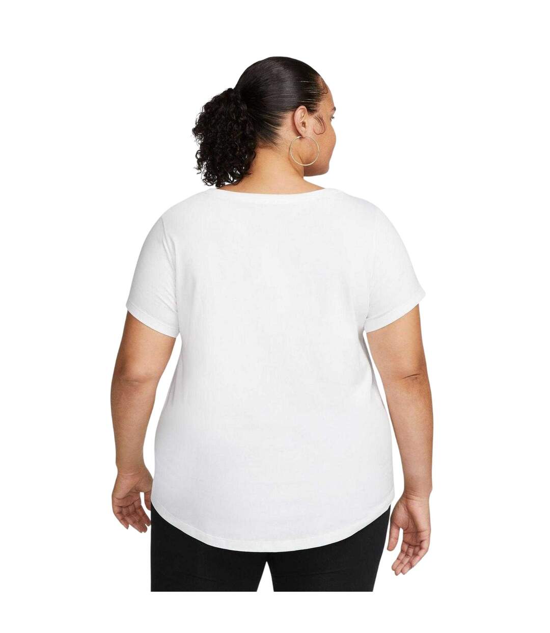 T-shirt Essential Femme Blanc Noir Nike-3