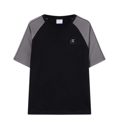 T-shirt Manches Raglan Motif/style Bande Homme Noir Gris Champion