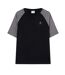 T-shirt Manches Raglan Motif/style Bande Homme Noir Gris Champion-2