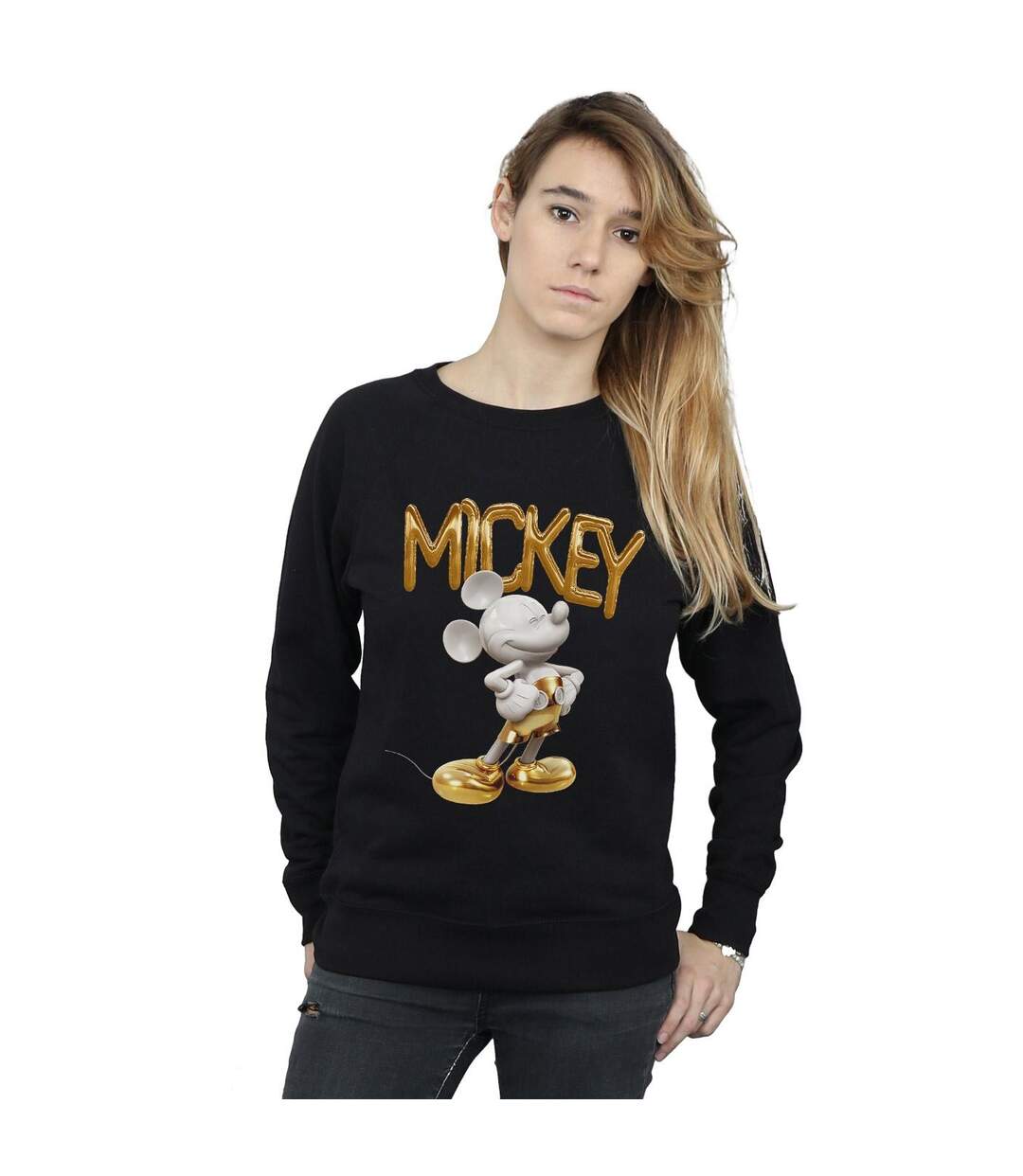 Disney Sweatshirt Womens/Ladies Mickey Mouse Gold Statue (Noir) - UTBI28021-2