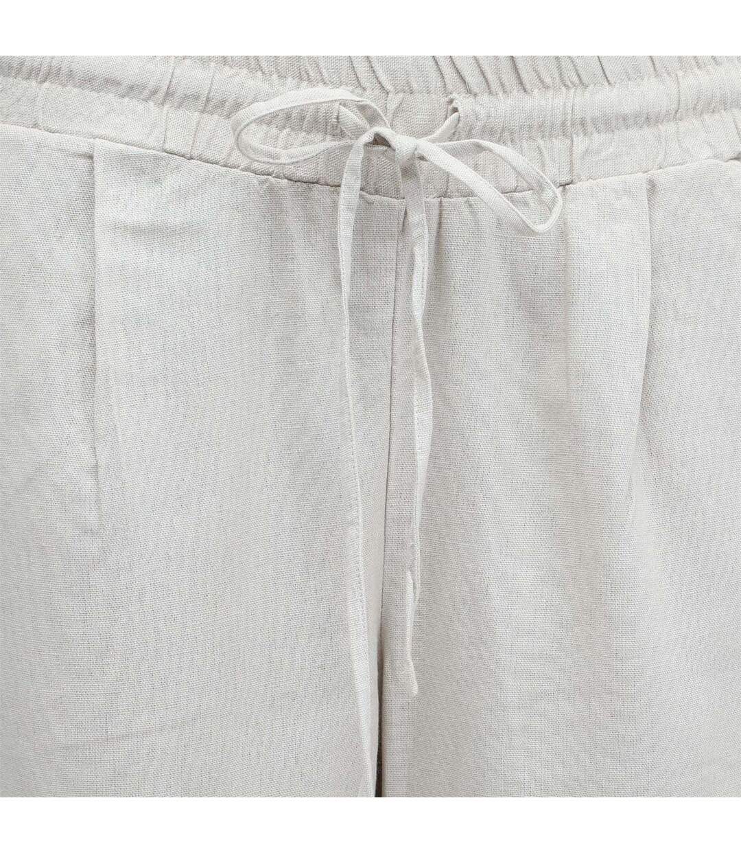 Pantalon Femme Blanc Cassé Vero Moda-3