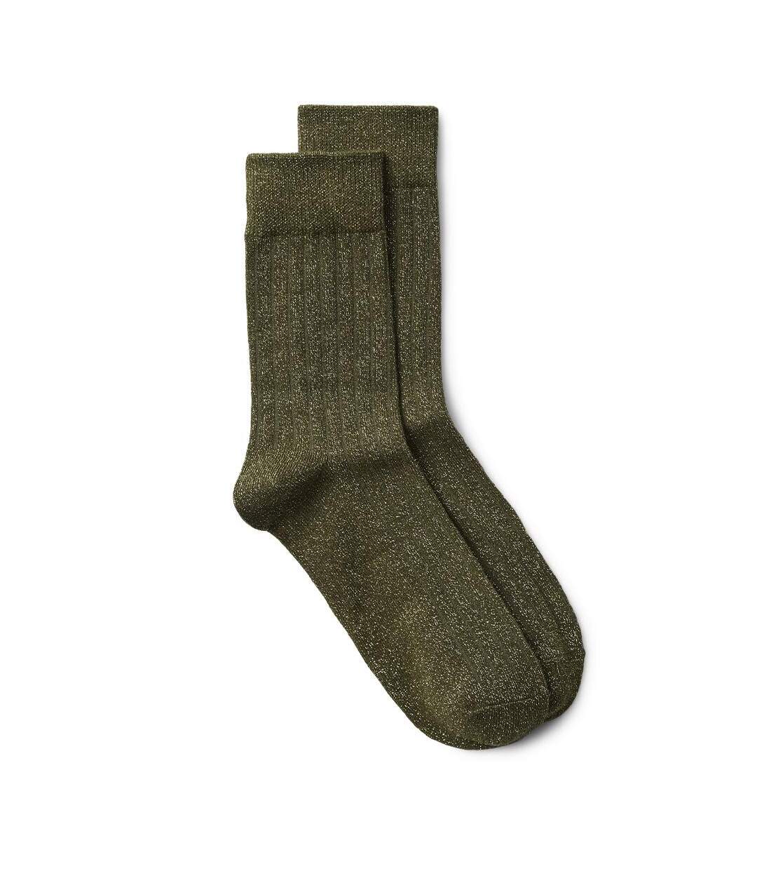 Paires de chaussettes kaki femme vero moda kamala-1